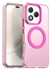 Honor 400 Lite Hoesje MagSafe Backcover Semi-Transparant & Roze afbeelding