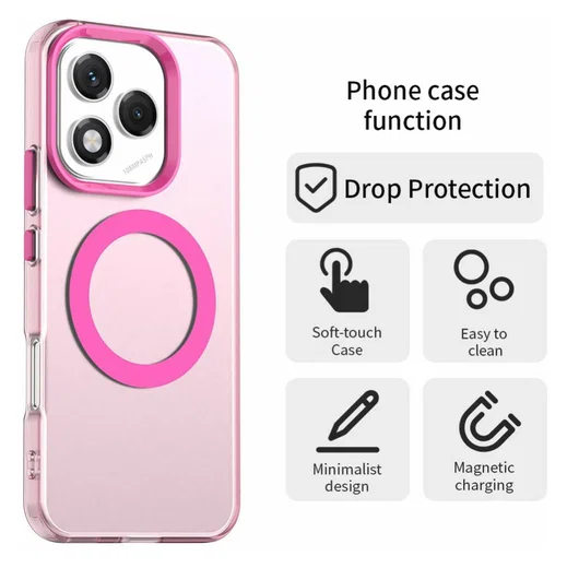 Honor 400 Lite Hoesje MagSafe Backcover Semi-Transparant & Roze afbeelding 2
