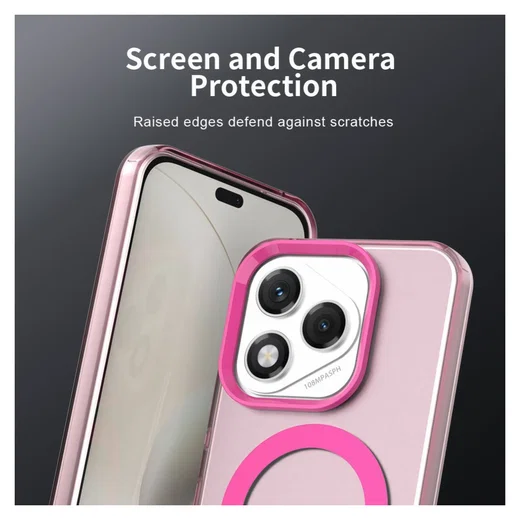 Honor 400 Lite Hoesje MagSafe Backcover Semi-Transparant & Roze afbeelding 8