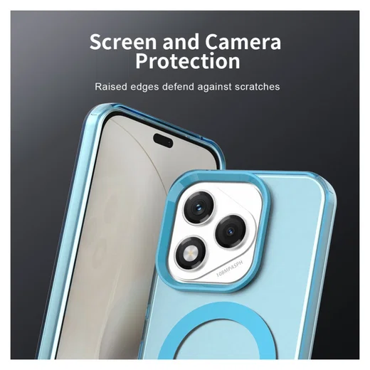 Honor 400 Lite Hoesje MagSafe Backcover Semi-Transparant & Blauw afbeelding 8