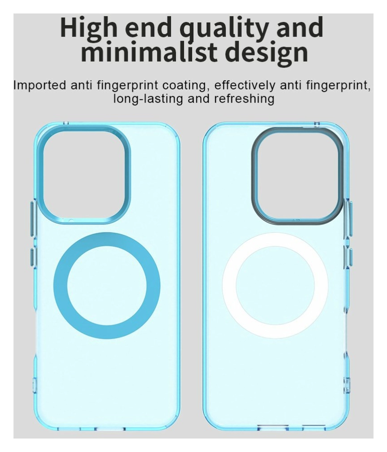 Honor 400 Lite Hoesje MagSafe Backcover Semi-Transparant & Blauw afbeelding 9