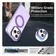 Honor 400 Lite Hoesje MagSafe Backcover Semi-Transparant & Paars afbeelding 4