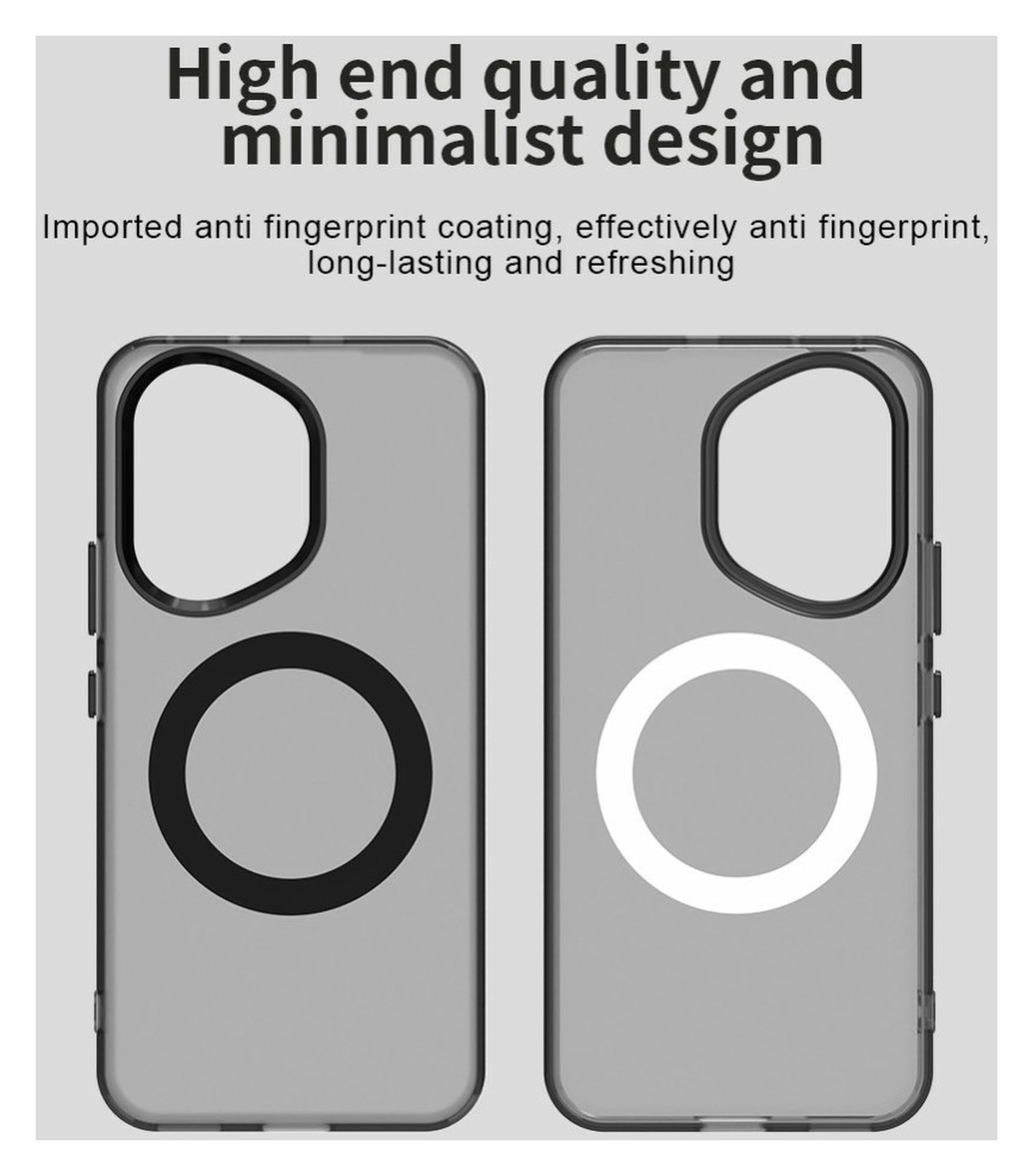 Honor 400 Hoesje MagSafe Backcover Semi-Transparant & Zwart afbeelding 9
