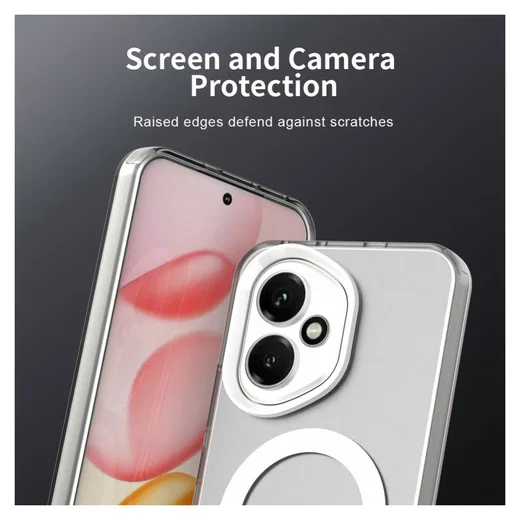 Honor 400 Hoesje MagSafe Backcover Semi-Transparant & Wit afbeelding 6