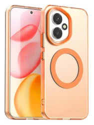 Honor 400 Hoesje MagSafe Backcover Semi-Transparant & Oranje afbeelding