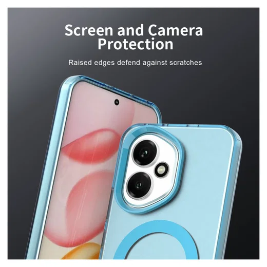 Honor 400 Hoesje MagSafe Backcover Semi-Transparant & Blauw afbeelding 8