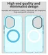 Honor 400 Hoesje MagSafe Backcover Semi-Transparant & Blauw afbeelding 9