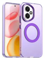 Honor 400 Hoesje MagSafe Backcover Semi-Transparant & Paars afbeelding