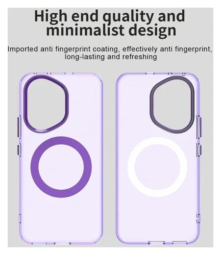 Honor 400 Hoesje MagSafe Backcover Semi-Transparant & Paars afbeelding 9