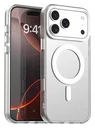 Apple iPhone 17 Pro Max Hoesje MagSafe Backcover Semi-Transparant & Wit