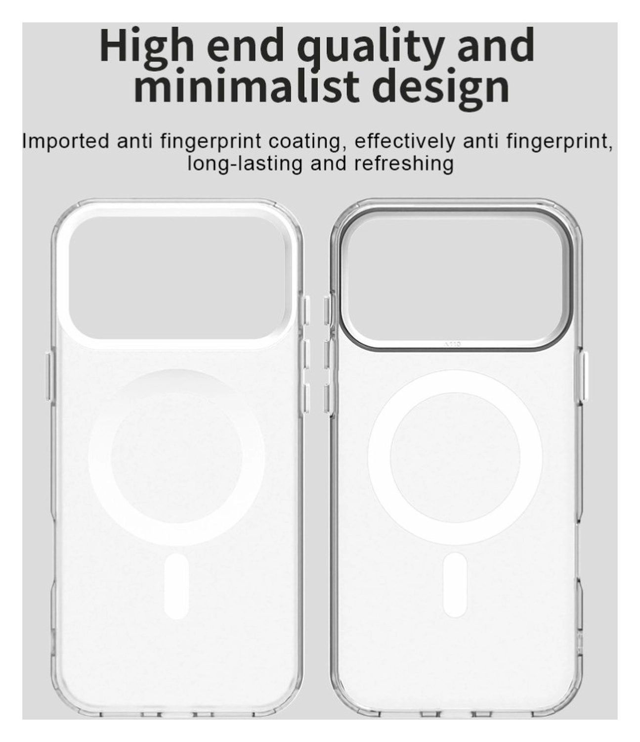 Apple iPhone 17 Pro Max Hoesje MagSafe Backcover Semi-Transparant & Wit afbeelding 10