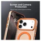 Apple iPhone 17 Pro Max Hoesje MagSafe Backcover Semi-Transparant & Oranje afbeelding 10