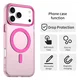 Apple iPhone 17 Pro Max Hoesje MagSafe Backcover Semi-Transparant & Roze afbeelding 2