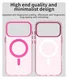 Apple iPhone 17 Pro Max Hoesje MagSafe Backcover Semi-Transparant & Roze afbeelding 9