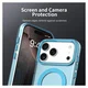 Apple iPhone 17 Pro Max Hoesje MagSafe Backcover Semi-Transparant & Blauw afbeelding 8
