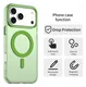 Apple iPhone 17 Pro Max Hoesje MagSafe Backcover Semi-Transparant & Groen afbeelding 2