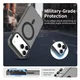 Apple iPhone 17 Pro Hoesje MagSafe Backcover Semi-Transparant & Zwart afbeelding 6