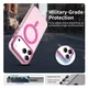 Apple iPhone 17 Pro Hoesje MagSafe Backcover Semi-Transparant & Roze afbeelding 6
