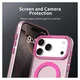 Apple iPhone 17 Pro Hoesje MagSafe Backcover Semi-Transparant & Roze afbeelding 8