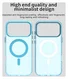 Apple iPhone 17 Pro Hoesje MagSafe Backcover Semi-Transparant & Blauw afbeelding 9