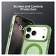Apple iPhone 17 Pro Hoesje MagSafe Backcover Semi-Transparant & Groen afbeelding 6