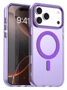 Apple iPhone 17 Pro Hoesje MagSafe Backcover Semi-Transparant & Paars