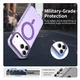 Apple iPhone 17 Pro Hoesje MagSafe Backcover Semi-Transparant & Paars afbeelding 2