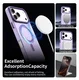 Apple iPhone 17 Pro Hoesje MagSafe Backcover Semi-Transparant & Paars afbeelding 6