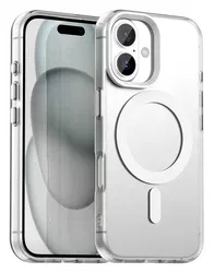 Apple iPhone 17 Hoesje MagSafe Backcover Semi-Transparant & Wit afbeelding