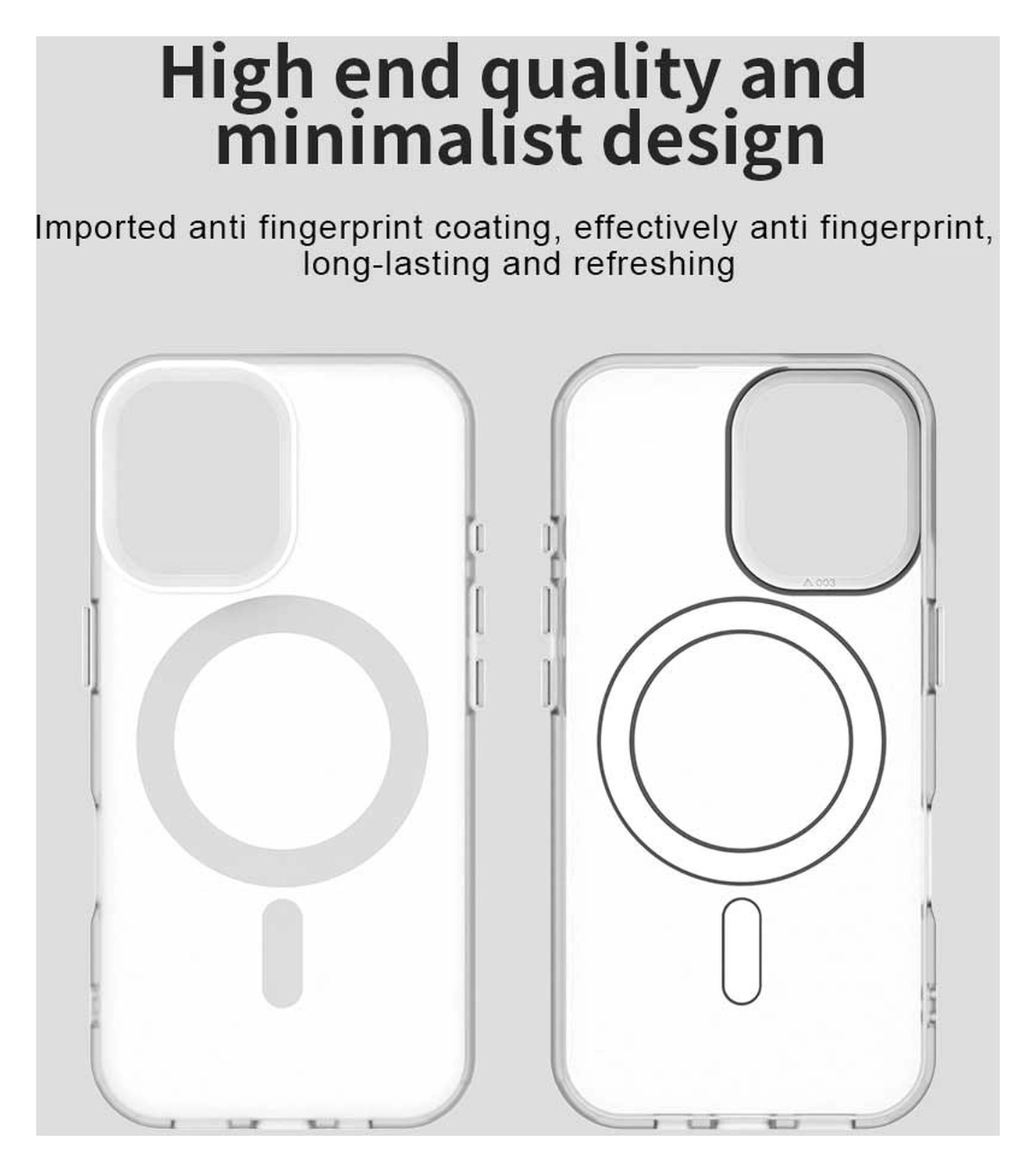 Apple iPhone 17 Hoesje MagSafe Backcover Semi-Transparant & Wit afbeelding 10