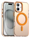 Apple iPhone 17 Hoesje MagSafe Backcover Semi-Transparant & Oranje