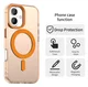 Apple iPhone 17 Hoesje MagSafe Backcover Semi-Transparant & Oranje afbeelding 9