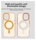 Apple iPhone 17 Hoesje MagSafe Backcover Semi-Transparant & Oranje afbeelding 10