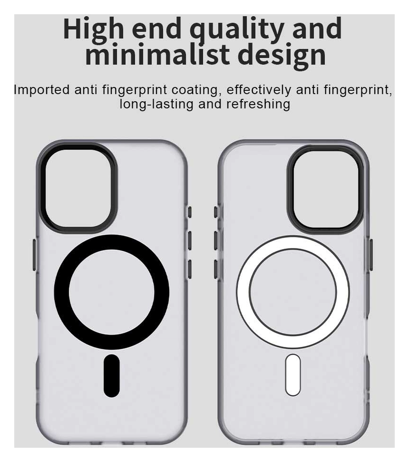 Apple iPhone 17 Hoesje MagSafe Backcover Semi-Transparant & Zwart afbeelding 9