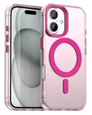 Apple iPhone 17 Hoesje MagSafe Backcover Semi-Transparant & Roze
