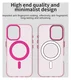 Apple iPhone 17 Hoesje MagSafe Backcover Semi-Transparant & Roze afbeelding 9