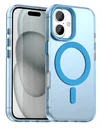 Apple iPhone 17 Hoesje MagSafe Backcover Semi-Transparant & Blauw