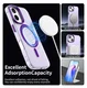Apple iPhone 17 Hoesje MagSafe Backcover Semi-Transparant & Paars afbeelding 5