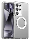 Samsung Galaxy S25 Ultra Hoesje MagSafe Backcover Semi-Transparant & Wit