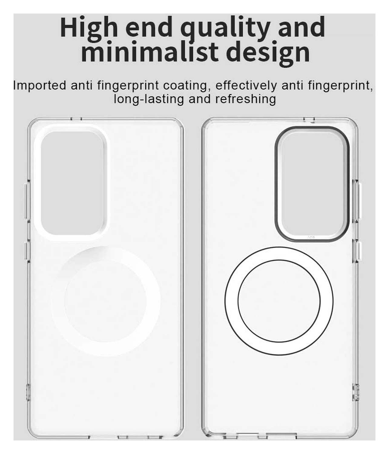 Samsung Galaxy S25 Ultra Hoesje MagSafe Backcover Semi-Transparant & Wit afbeelding 10