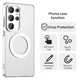 Samsung Galaxy S25 Ultra Hoesje MagSafe Backcover Semi-Transparant & Wit afbeelding 2