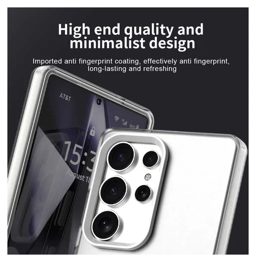 Samsung Galaxy S25 Ultra Hoesje MagSafe Backcover Semi-Transparant & Wit afbeelding 8