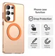 Samsung Galaxy S25 Ultra Hoesje MagSafe Backcover Semi-Transparant & Oranje afbeelding 2
