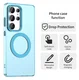 Samsung Galaxy S25 Ultra Hoesje MagSafe Backcover Semi-Transparant & Blauw afbeelding 2