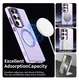 Samsung Galaxy S25 Ultra Hoesje MagSafe Backcover Semi-Transparant & Paars afbeelding 6