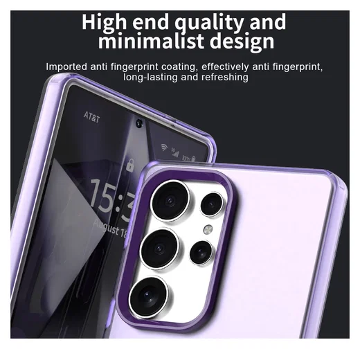 Samsung Galaxy S25 Ultra Hoesje MagSafe Backcover Semi-Transparant & Paars afbeelding 8