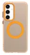 Samsung Galaxy S25 / S24 Hoesje MagSafe Backcover Semi-Transparant & Oranje afbeelding 2