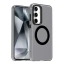 Samsung Galaxy S25 / S24 Hoesje MagSafe Backcover Semi-Transparant & Zwart