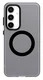 Samsung Galaxy S25 / S24 Hoesje MagSafe Backcover Semi-Transparant & Zwart afbeelding 2