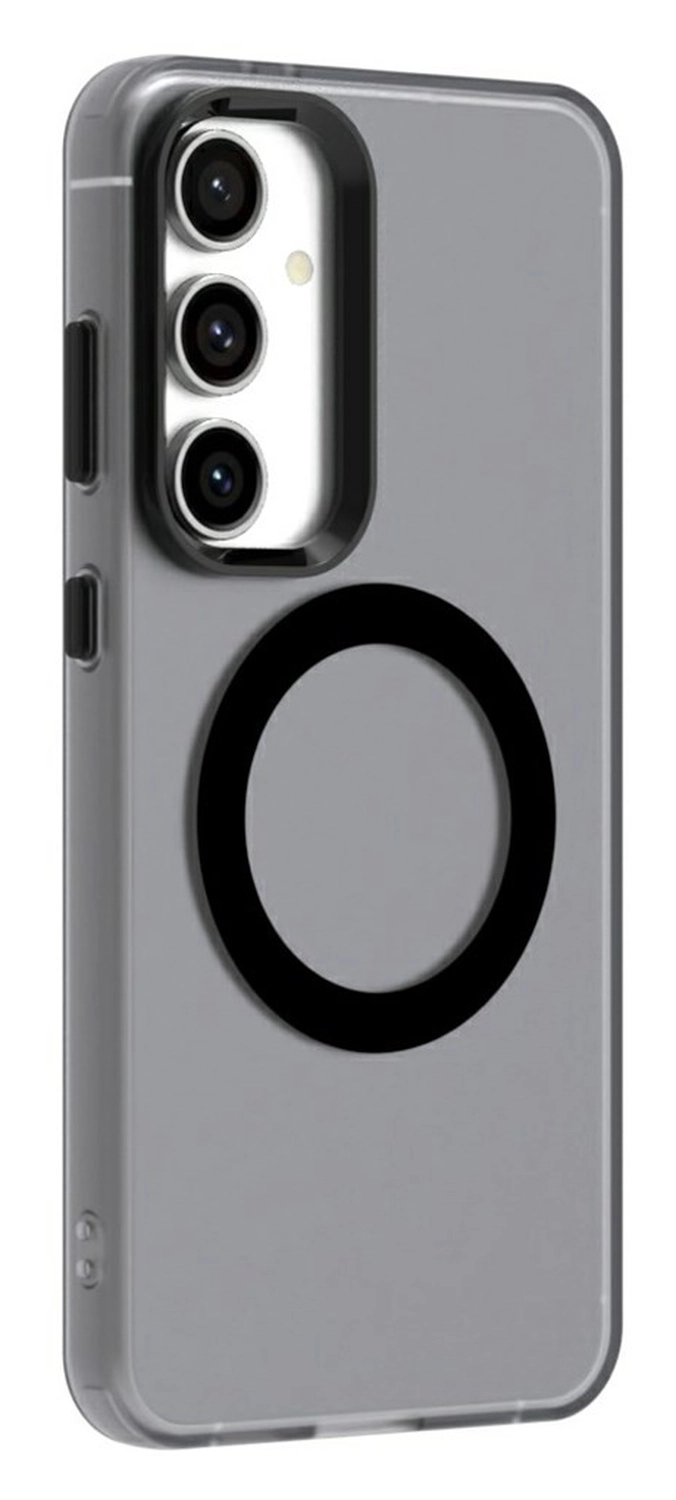 Samsung Galaxy S25 / S24 Hoesje MagSafe Backcover Semi-Transparant & Zwart afbeelding 5